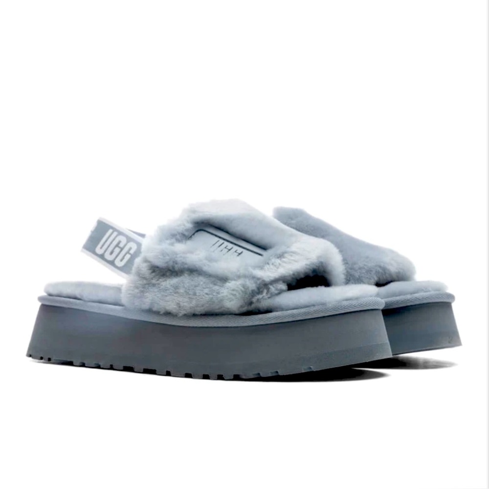 UGG PLATFORM SLIDES -Grey - women’s 7 BRAND NEW